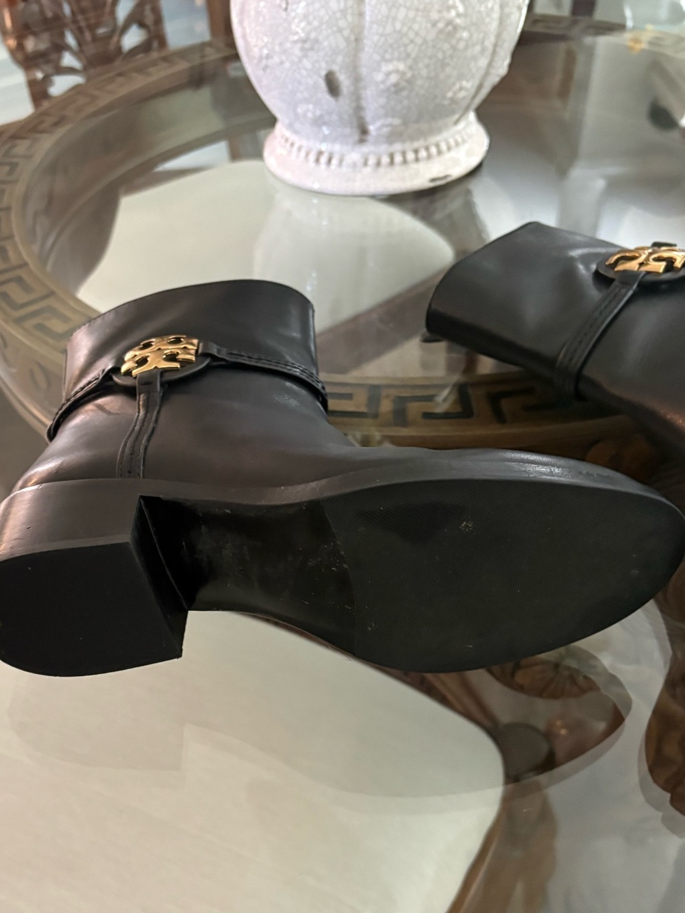 🖤🖤TORY BURCH MILLER 45mm BLACK CALF LEATHER ANKLE BOOTS!🖤🖤STYLE # 61151 - Picture 8 of 8